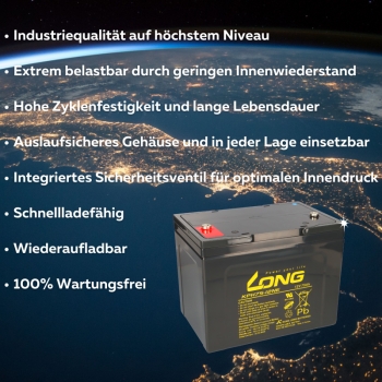 Kung Long Akku 12V 75Ah KPH75-12NE M6
